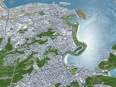 Rio de Janeiro Full City Brazil Low-poly 3D model