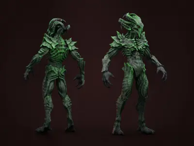 Alien Low-poly 3D model