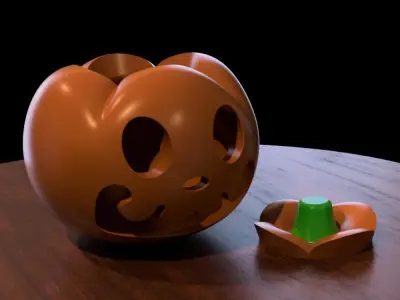 Boo and Bowser Pumpkins 3D print model
