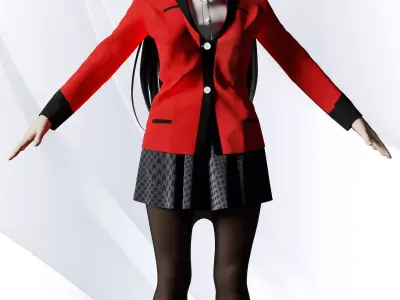 JABAMI YUMEKO - Rigged Character 3D model