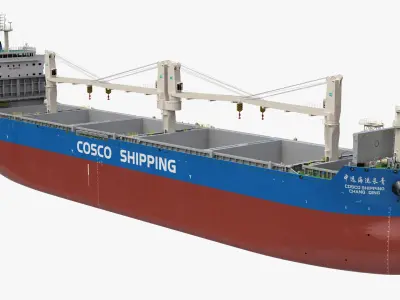  Cosco Chang Qing Cargo Ship with Containers 