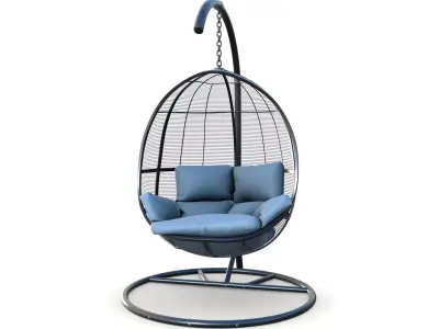 swing chair 009 Low-poly 3D model