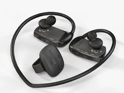 Sony Walkman NWZ-WS613 bluetooth sports wearable mp3 player Low-poly 3D model