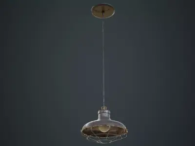 Hanging Lamp 1D Low-poly 3D model