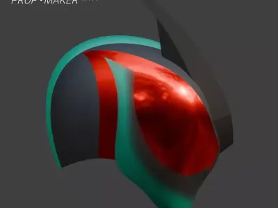 DIY Kamen Rider Zeztz Physicam Impact Helmet Template 3D model