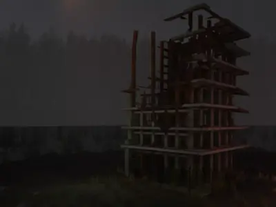 Abandoned Building  3D model purchase