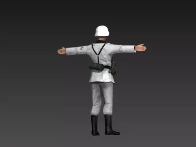 White Frontline Commander 18 3D model