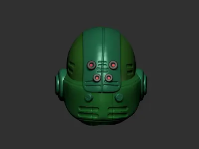 helmet high poly sculpt 3d printable ver 7 3D model 3D model