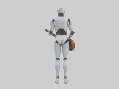 Robot version of a musician model 3D model