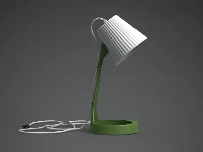 SVALLET work Lamp green white Low-poly 3D model