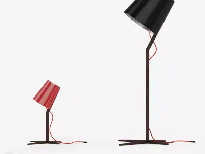 Fujiya floor and desk lamp by DareStudio 3D model