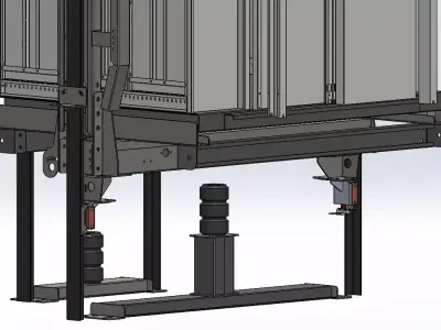 Elevator center opening doors - Elevator Full CAD Design 3D model