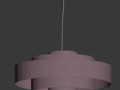 Ochre Cloud Shade Pendant 3D model