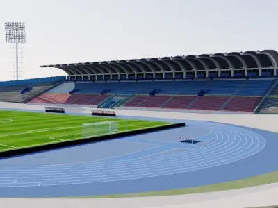 Independence Park - Kingston - Jamaica 3D model