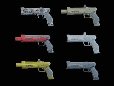 Sci-Fi Pistol - Tyrannosaurus Low-poly 3D model