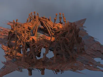 Desert Arrakis arena Ruins  3D model