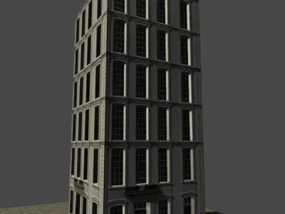 building 4 tall Low-poly 3D model
