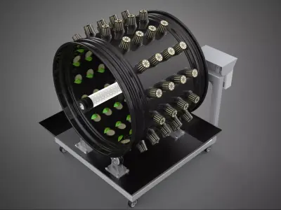 CIRCULAR SPIN ROTARY HYDROPONIC GARDEN PLANT FARM SYSTEM WHEEL 3D model