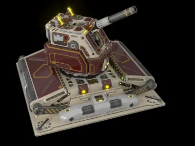 Imperial Medium Cannon 3D model