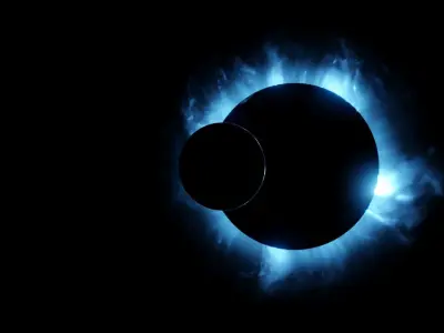 Space eclipse and nebula HDRI Sci-fi 3D Model Collection Low-poly 3D model