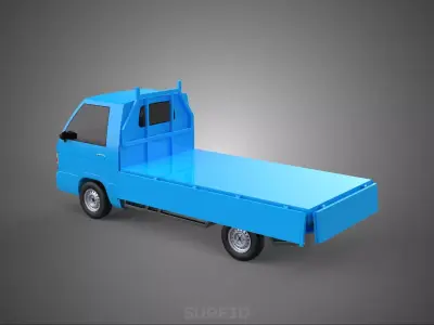 3 WAY WIDE DECK DROP SIDE LOAD BED BODY GATE DOOR PICKUP TRUCK 3D model