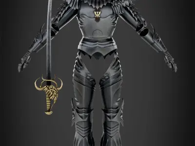 Berserk Griffith Full Armor and Sword for Cosplay 3D Model Pack