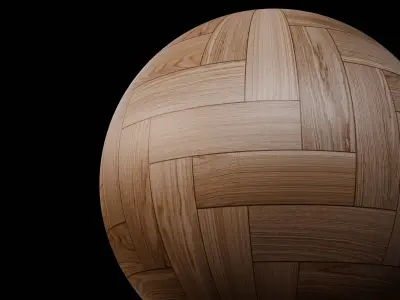 Procedural Oak Herringbone Texture