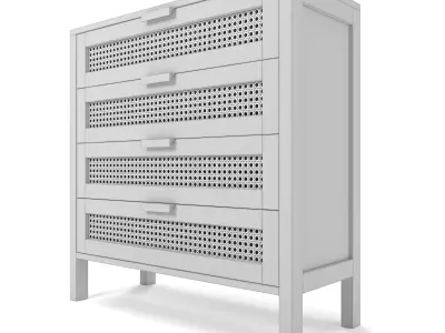 Dresser MayLea Rattan PBR 3D model