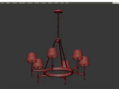 KATIE CHANDELIER Low-poly 3D model