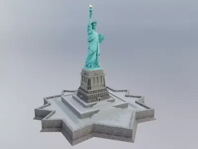Statue of Liberty Low-poly 3D model