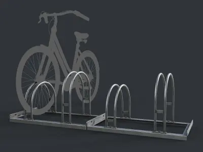 Bike Rack 3 PBR Game Ready Low-poly 3D model