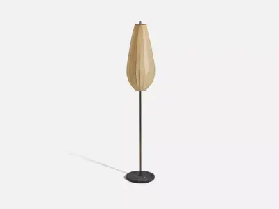 Italian Designer Floor Lamp Brass Marble Resin 3D model
