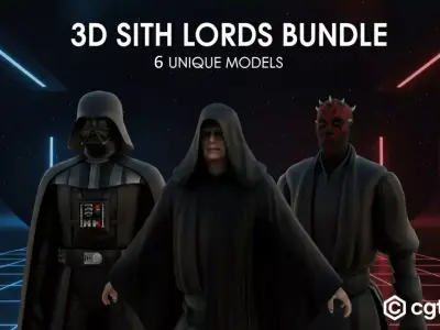 6 Iconic Star Wars Legends Bundle Models  Fully Rigged  Game 3D Model Pack