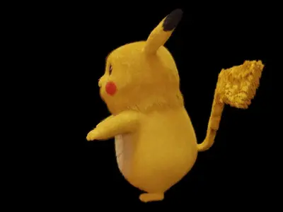 Pikachu Model With Fur 3D model