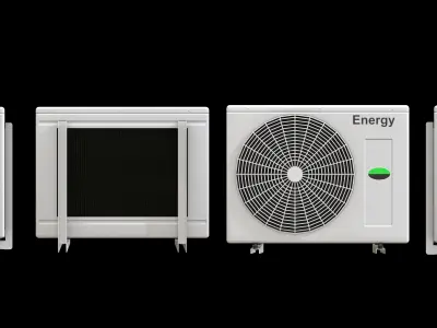 Heat pump PBR 2k Low-poly 3D model