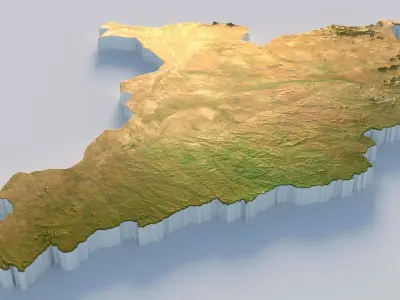 South Sudan Terrain Country 3D model
