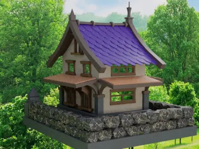 Fairytale house - 3 Low-poly 3D model