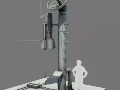 Short range com center 3D model