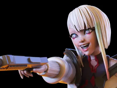 Lucy on Motorcycle 3D print model