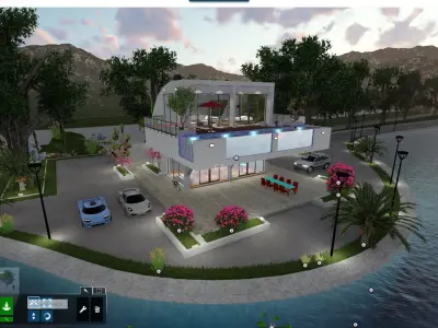 Villa C7 - Sketchup dwg lumion render picture 3D model