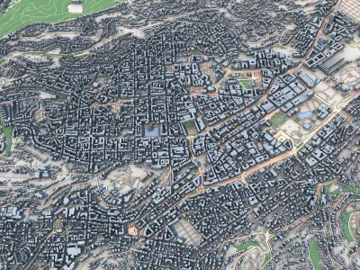 Stuttgart City Germany 3D model