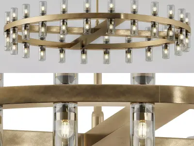 Arcachon Round Chandelier Collection RH 3D model