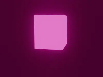 GLOWING CUBE Free 3D model