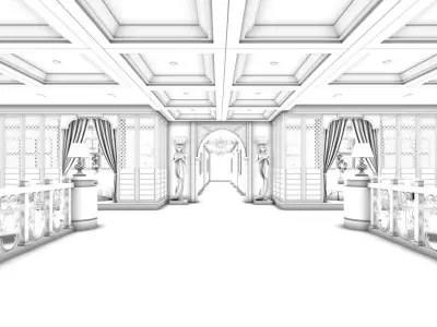 Business Restaurant - Coffee - Banquet  222 3D model