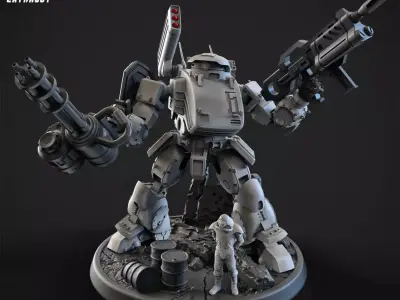 Blubbery Robot Poseable 100mm 3D print model