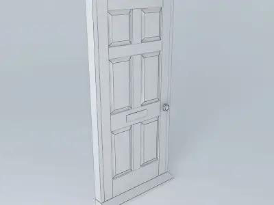 Door wooden Free 3D model