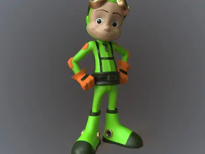 Space Boy Low-poly 3D model