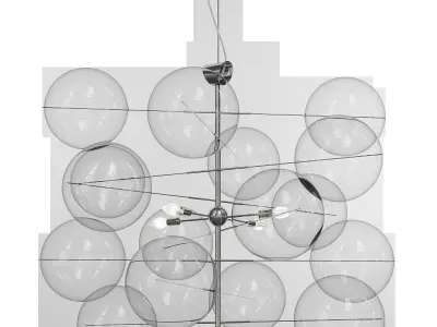 ATOM 1 bubble chandelier 3D model