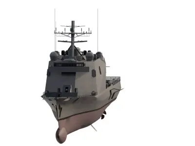 Russian navy stealth corvette 3D model
