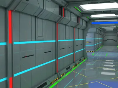 Sci Fi Coridor 3D model